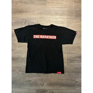 The Marathon Clothing T-Shirt Men's Medium Black Cotton Nipsey Hussle Hip Hop